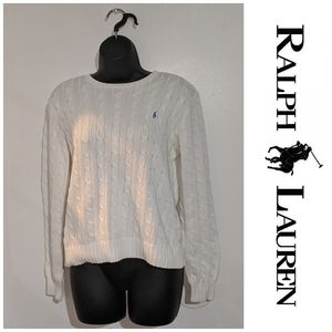 Ralph Lauren Cable Knit Sweater {WHITE} 💟